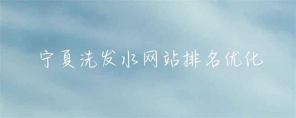 寧夏洗發水網站排名優化策略 提升在線曝光與市場競爭力